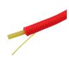 1/5 m PP Insulating Conduit, 7.5–25 mm, Automotive Wire Harness Protective Sleeve, Red, Open, OD 17 × OD 21.2 mm, 5 m view 1