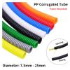 1/5 m PP Insulating Conduit, 7.5–25 mm, Automotive Wire Harness Protective Sleeve, Red, Open, OD 17 × OD 21.2 mm, 5 m view 2
