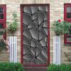 3D Door Wall Sticker, Black Geometric Pattern, Self-Adhesive PVC Wallpaper, 100 x 200 cm view 1