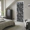 3D Door Wall Sticker, Black Geometric Pattern, Self-Adhesive PVC Wallpaper, 100 x 200 cm view 2