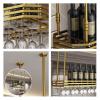MAZAGE Industrial Retro Adjustable Hanging Wine Glass Rack view 4