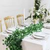 Vinabo Artificial Ivy, 12-Piece Ivy Garland, 2.1 m Green Ivy Vine for Garden, Wedding, Party, Wall Decor, Halloween and Patio view 4