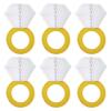 Fituenly Engagement Party Decorations, Bridal Shower Supplies, Honeycomb Ring Hanging Decorations, Gold Glitter Diamond Rings (6 Pcs), Engagement Ring Decorations view 1