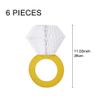 Fituenly Engagement Party Decorations, Bridal Shower Supplies, Honeycomb Ring Hanging Decorations, Gold Glitter Diamond Rings (6 Pcs), Engagement Ring Decorations view 2