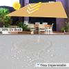 Rectangular Sun Shade Sail 2.5 x 7 m, Windbreak Canopy, 98% UV Protection, Wine Red view 3