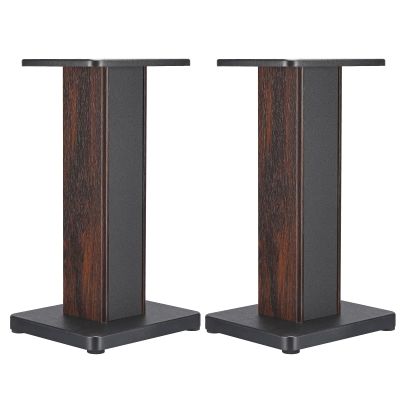 sourcing map Wood-Grain Speaker Stands, 1 Pair, 19.7 in (50 cm)