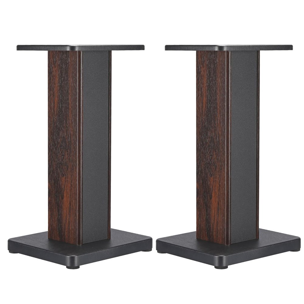 sourcing map Wood-Grain Speaker Stands, 1 Pair, 19.7 in (50 cm)