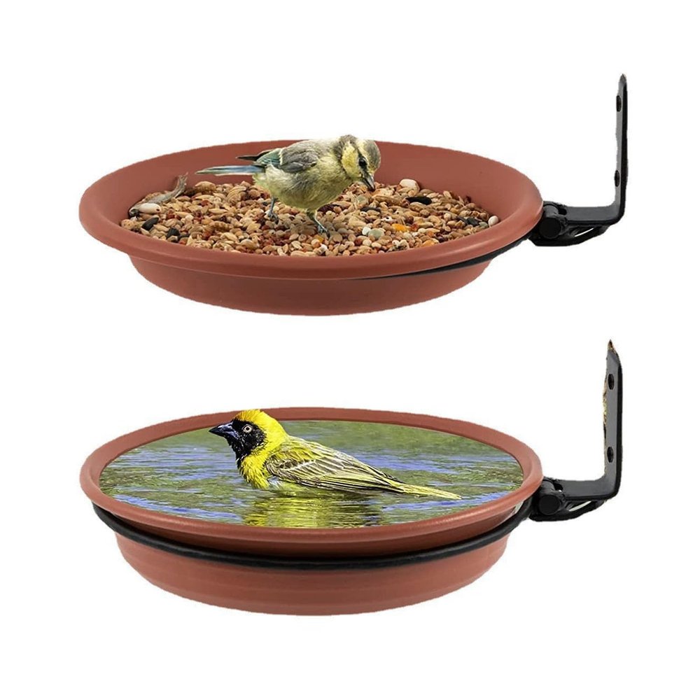 Sxhlseller Tree-Mounted Bird Bath, Hanging Bird Bath with Large Capacity and Sturdy Metal Ring, Easy-to-Install Platform Bird Bath for the Garden