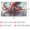 Non-Slip Bathtub Mat, 15.7 x 27.9 in, Ocean Octopus on Sky and Clouds, PVC Bath Mat, Machine Washable view 4