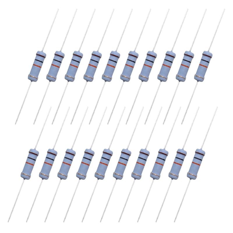 ezqnirk 20pcs 2W 5% Metal Oxide Film Resistor, 0.18Ω