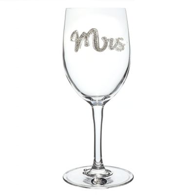 THE QUEENS' JEWELS Mrs. Champagne Flute, 237 mL, Rhinestone-Embellished