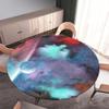 Hixingo 90 cm Round Elastic Tablecloth, Washable Outdoor Table Cover, Blue Space view 2