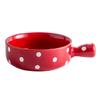 NOVSKI Ceramic Bowl with Handle, Red view 1