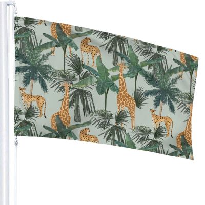 Cute Funny Pug Puppies Flag, 3 x 5 ft, Double-Sided, 100% Polyester