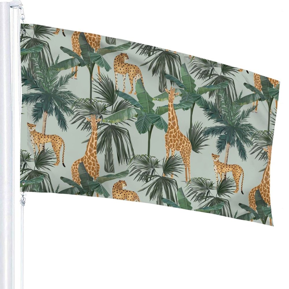 Cute Funny Pug Puppies Flag, 3 x 5 ft, Double-Sided, 100% Polyester