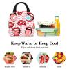 Red Lips and Tongue Dot Pattern Insulated Lunch Bag view 2