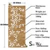 Siunwdiy Non-Slip Washable Hallway Runner, Brown Vintage Kitchen Rug, 50 x 380 cm, White Leaf Pattern view 2