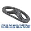 Pangyoo HTD 5M 530/535/540/545 Timing Belt, 106–109 Teeth, 15/20/25/30 mm Width view 2