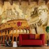 Custom 3D Wall Mural, Retro Building Figures, Peel-and-Stick, 400 x 280 cm view 2