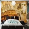Custom 3D Wall Mural, Retro Building Figures, Peel-and-Stick, 400 x 280 cm view 3
