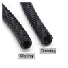 1/5/10 m PP-Insulated Corrugated Wire Conduit, 7.5–34.5 mm, White Open, AD 11.6 × ID 8 mm, 1 m view 4