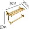 Brass Bathroom Towel Rack with Copper and Jade view 3