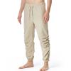 Beokeuioe Medieval Pirate Pants Costume, Black Lace-Up Trousers view 2