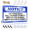 Dsoluuing Bar Metal Tin Sign, “Top Two (2) Racks Full Propane Gas,” 20 x 30 cm view 1