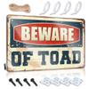 Dsoluuing Retro “Beware of Toad” Bar Metal Tin Sign, Beer Limit Sign (Size: 20 x 30 cm) view 1