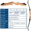 Recurve Bow Set for Beginners and Adults, 66/68/70 in. Takedown Wooden Bow, 14–40 lb, Right-Handed (68 in., 36 lb, Set 1, Black Limbs) view 2