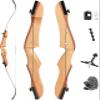 Recurve Bow Set for Beginners and Adults, 66/68/70 in. Takedown Wooden Bow, 14–40 lb, Right-Handed (68 in., 36 lb, Set 1, Black Limbs) view 4