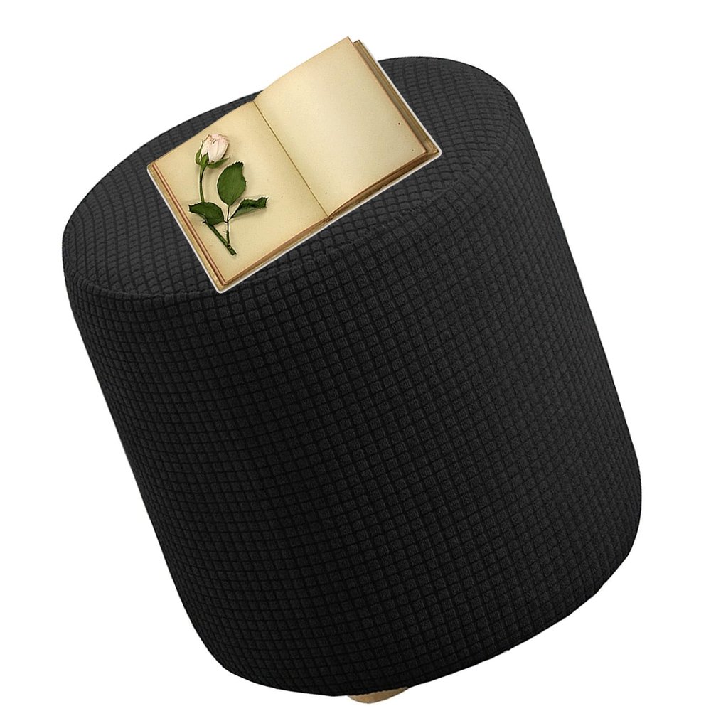 Stretch Square Ottoman Cover 45x45/40x40 cm, Gray, 33x33 cm