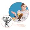 OSALADI Stainless Steel Cone-Shaped Snack Basket Holder with 4 Holes view 3