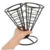 OSALADI Stainless Steel Cone-Shaped Snack Basket Holder with 4 Holes view 4