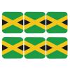 Decorative Leather Coasters with Jamaica Flag, Soft, Easy-Clean, Square, 10.2 x 10.2 cm view 2