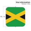 Decorative Leather Coasters with Jamaica Flag, Soft, Easy-Clean, Square, 10.2 x 10.2 cm view 3