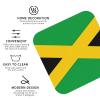 Decorative Leather Coasters with Jamaica Flag, Soft, Easy-Clean, Square, 10.2 x 10.2 cm view 4