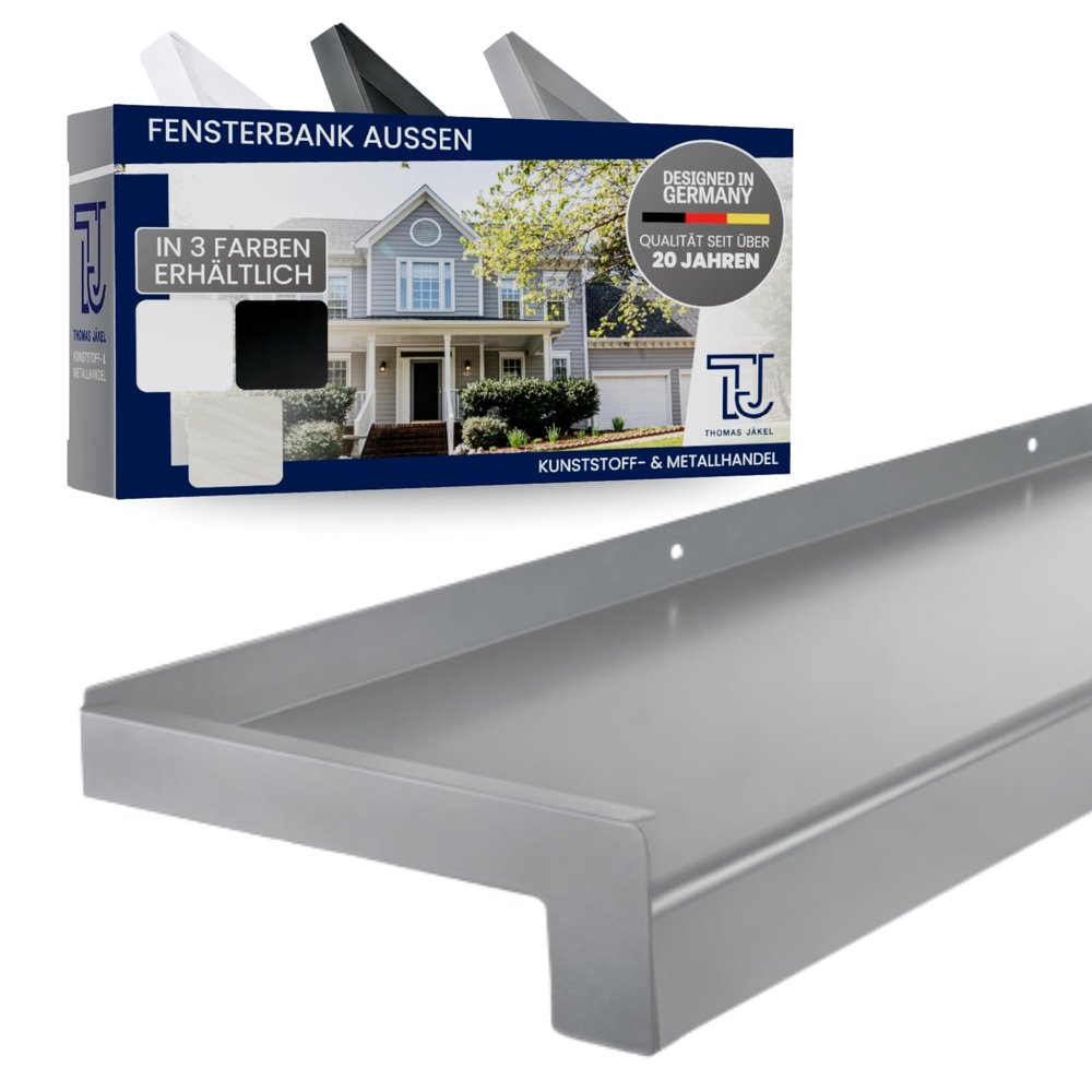 TJ Auen Exterior Window Sill, 50 mm x 1,500 mm, Silver E6EV1
