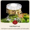 WRJAHCG 5L Glass Beverage Dispenser with Lid, Faucet and Bamboo Base view 4