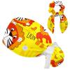 Lwe Sunset Work Cap with Buttons, Bow Hair Tie and Band Tie for Women with Long Hair, Multicolor 06, M/L view 1