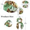HOHODIY Adjustable Tiger Tropical Surgical Scrub Cap with Buttons, Ponytail Pocket, Sweatband and Bow Hair Tie, Multicolor 01, M/L view 2