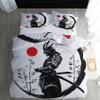 GEDAEUBA Japanese Samurai 3-Piece Duvet Cover Set, 200 x 220 cm view 1