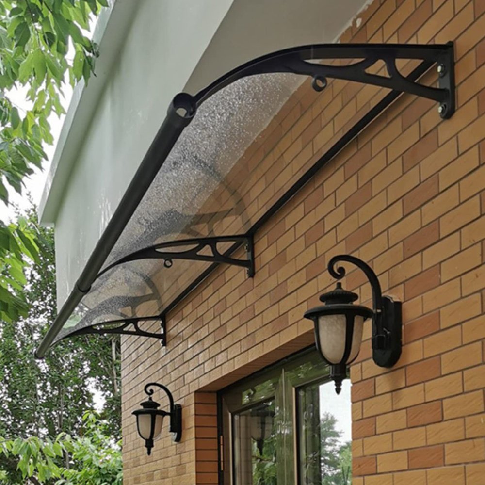 HFDASUENT Door Canopy for Entrances, Terraces and Verandas, 100 x 250 cm