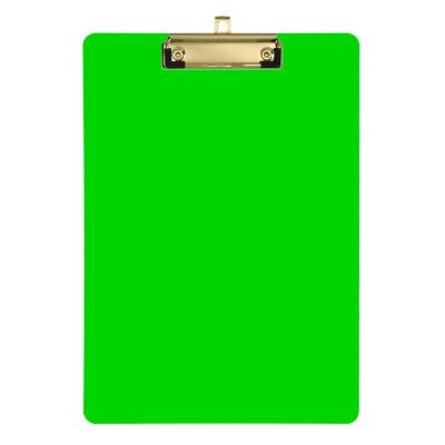Lime Standard Clipboard, 31.8 x 22.9 cm, Low-Profile Silver Metal Clip