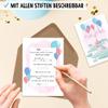 OWLBOOK Unicorn Invitations with Balloons, 50 Kids’ Birthday Invitations for Girls’ Unicorn-Themed Parties, Fill-In Cards view 3