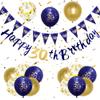 Wonsta Men's 30th Birthday Bunting, Navy Blue and Gold view 1