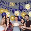 Wonsta Men's 30th Birthday Bunting, Navy Blue and Gold view 2