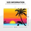 Sunset Palm Tree Printed Dish Drying Mat view 3