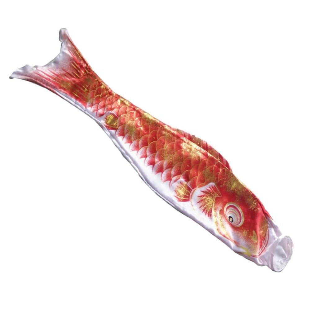 Japanese Carp Windsock Flag, Koi Nobori, Gold and Red, 110 cm