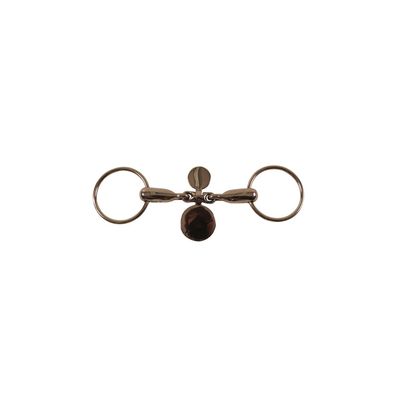 Jointed Stainless Steel Loose-Ring Snaffle with Tongue Plate, 18 mm, 13.5 cm